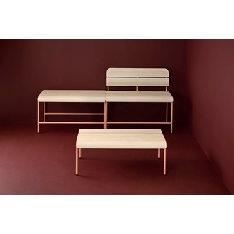 Adapt bænk i krydsfinér H 65 cm