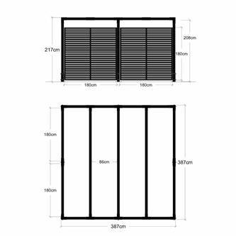 Cucic pergola med hegn