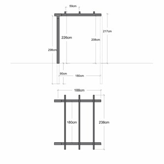 Pergola forlængelsesmodul