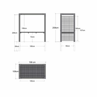 Daylife pergola med bord og espalier