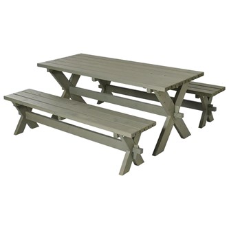Nostalgi picnicbord gråbrunt