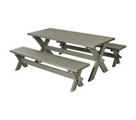 Nostalgi picnicbord gråbrunt