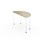 Reservedel 12:38 FSC bordplade HPL halvrund 120x60 cm