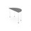 Reservedel 12:38 FSC bordplade HPL halvrund 120x60 cm