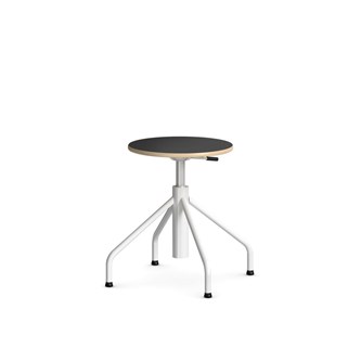 Altudo taburet gas HPL sh 46-56 cm, m/glidefødder sølv