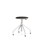 Altudo taburet gas HPL sh 46-56 cm, m/glidefødder sølv