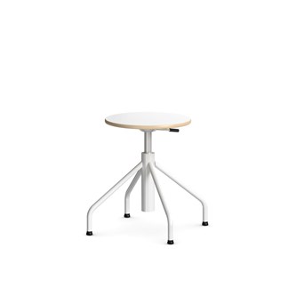 Altudo taburet gas HPL sh 46-56 cm, m/glidefødder sølv