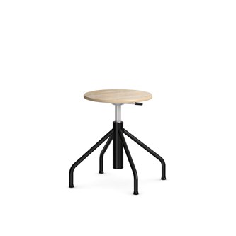 Altudo taburet gas HPL sh 46-56 cm, m/glidefødder sort