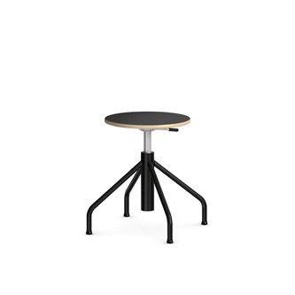 Altudo taburet gas HPL sh 46-56 cm, m/glidefødder sort