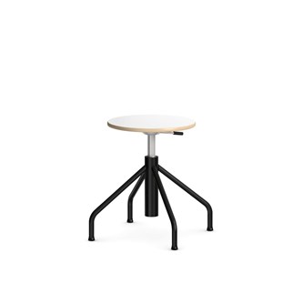 Altudo taburet gas HPL sh 46-56 cm, m/glidefødder sort