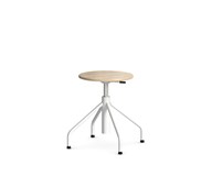 Altudo taburet gas HPL sh 46-56 cm, m/glidefødder hvid