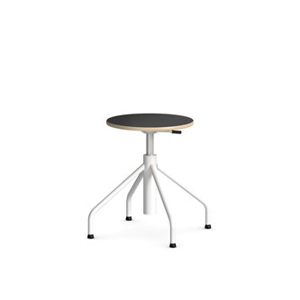 Altudo taburet gas HPL sh 46-56 cm, m/glidefødder hvid