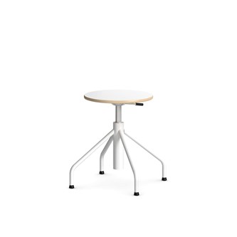 Altudo taburet gas HPL sh 46-56 cm, m/glidefødder hvid