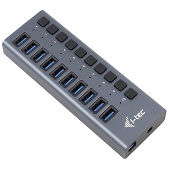High speed USB 3.0 hub med 10 porte