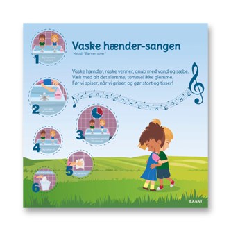 Læringstavle Vaske hænder sangen