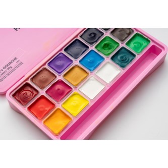 HIMI Jelly Cup Gouache Set 18 Pink