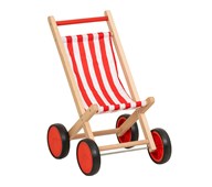 Dukkeklapvogn af træ