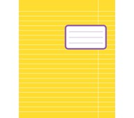 Skrivehæfte 17x21 cm, linjeret 8,5 mm