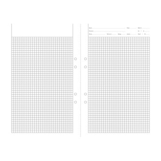 Løsblad dobbelt A4, tern 5x5 mm