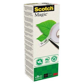 Scotch 9 ruller magic tape 19 mm x 33 m