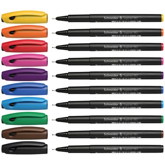 Fineliner Topliner 967, 10 farver