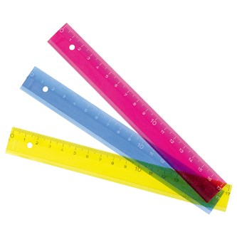 Lineal med tuschkant 15 cm 20 stk.