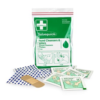 Salvequick plaster og renseserviet