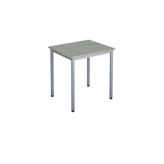 12:38 bord akustik linoleum 70x60 cm sølv understel