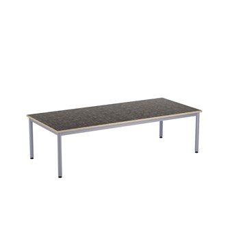 12:38 bord akustik linoleum 180x80 cm sølv understel