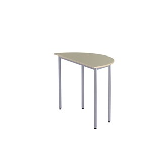 12:38 bord akustik optimal linoleum halvrundt 120-60 cm sølv understel