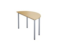 Multiflex bord FSC HT halvrund 120-60 højde 72 cm sølv stel