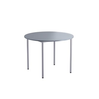 12:38 FSC bord akustik optimal laminat Ø120 cm sølv understel