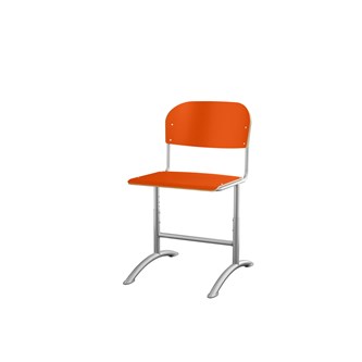 Matte FSC stol sh 38-51 cm stort sæde sølv stel