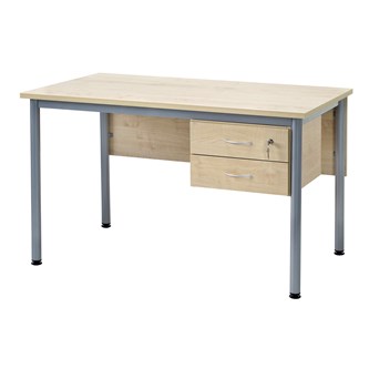 Marit lærerbord, birk med 2 skuffer 120x70 cm