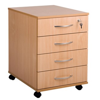 Skuffemodul med 4 skuffer og hjul