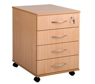 Skuffemodul med 4 skuffer og hjul