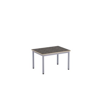 12:38 bord akustik linoleum 80x60 cm sølv understel