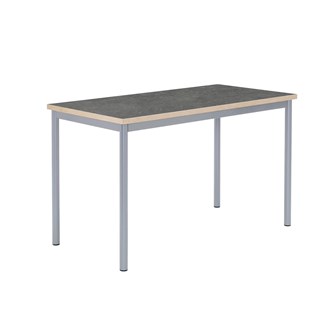 12:38 bord akustik linoleum 120x60 cm sølv understel