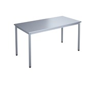 12:38 bord HT 140x70 cm sølv understel