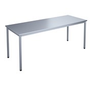 12:38 bord HT 180x70 cm sølv understel