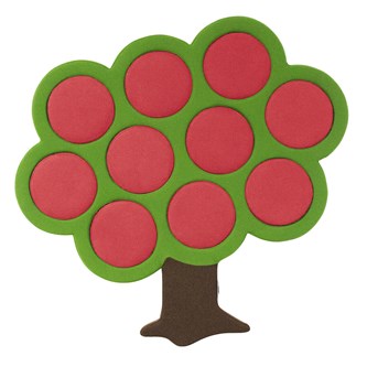 Æbletræ med 10 røde siddepuder
