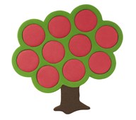 Æbletræ med 10 røde siddepuder