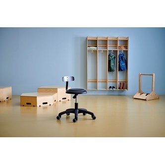 Palet taburet H35-44 cm sort kryds