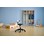 Palet taburet H35-44 cm sort kryds