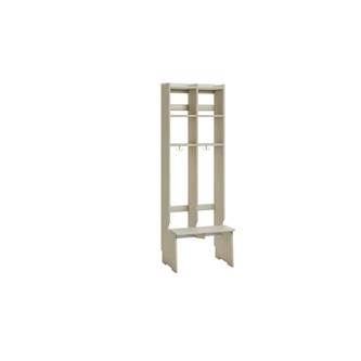 Flexi 22 garderobe med bænk og 2 hylder, gulvmodel