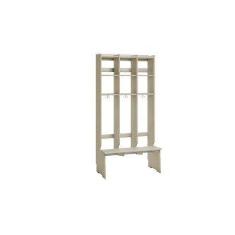 Flexi 22 garderobe med bænk og 2 hylder, gulvmodel