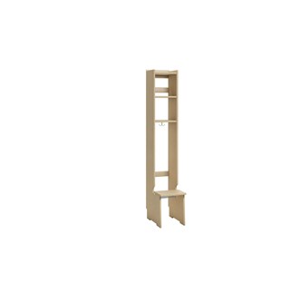 Flexi 25 garderobe med bænk og 2 hylder, gulvmodel