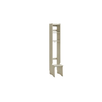 Flexi 28 garderobe med bænk og 2 hylder, gulvmodel