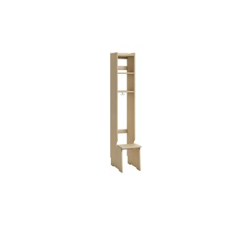 Flexi 28 garderobe med bænk og 2 hylder, gulvmodel