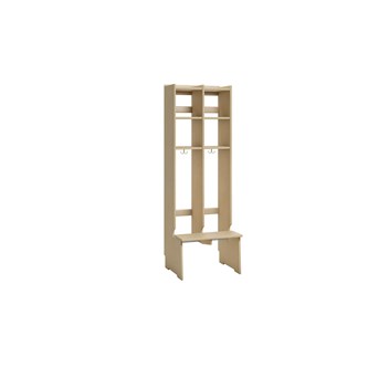 Flexi 28 garderobe med bænk og 2 hylder, gulvmodel